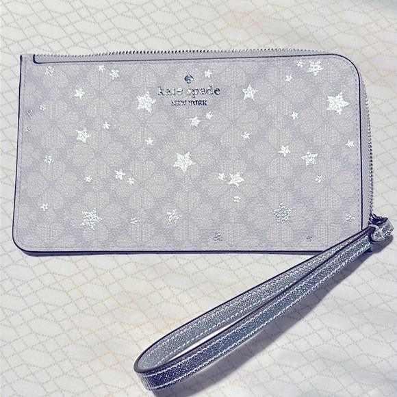 NWT Kate Spade Spade ♠️ Flower Star Toss Medium L-zip Wristlet main image 4